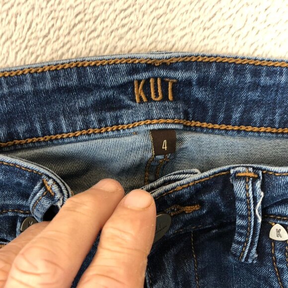 Kut From The Kloth Women's Jeans Size 4 High Rise Toothpick Skinny Blue Denim - Picture 6 of 11